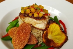 Black-Grouper-coconut-plantain-rice-spicy-grilled-pineapple-salsa