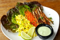 Jerk-Chicken-Lettuce-Wrap-mango-mustard-slaw-avocado-lime-crema