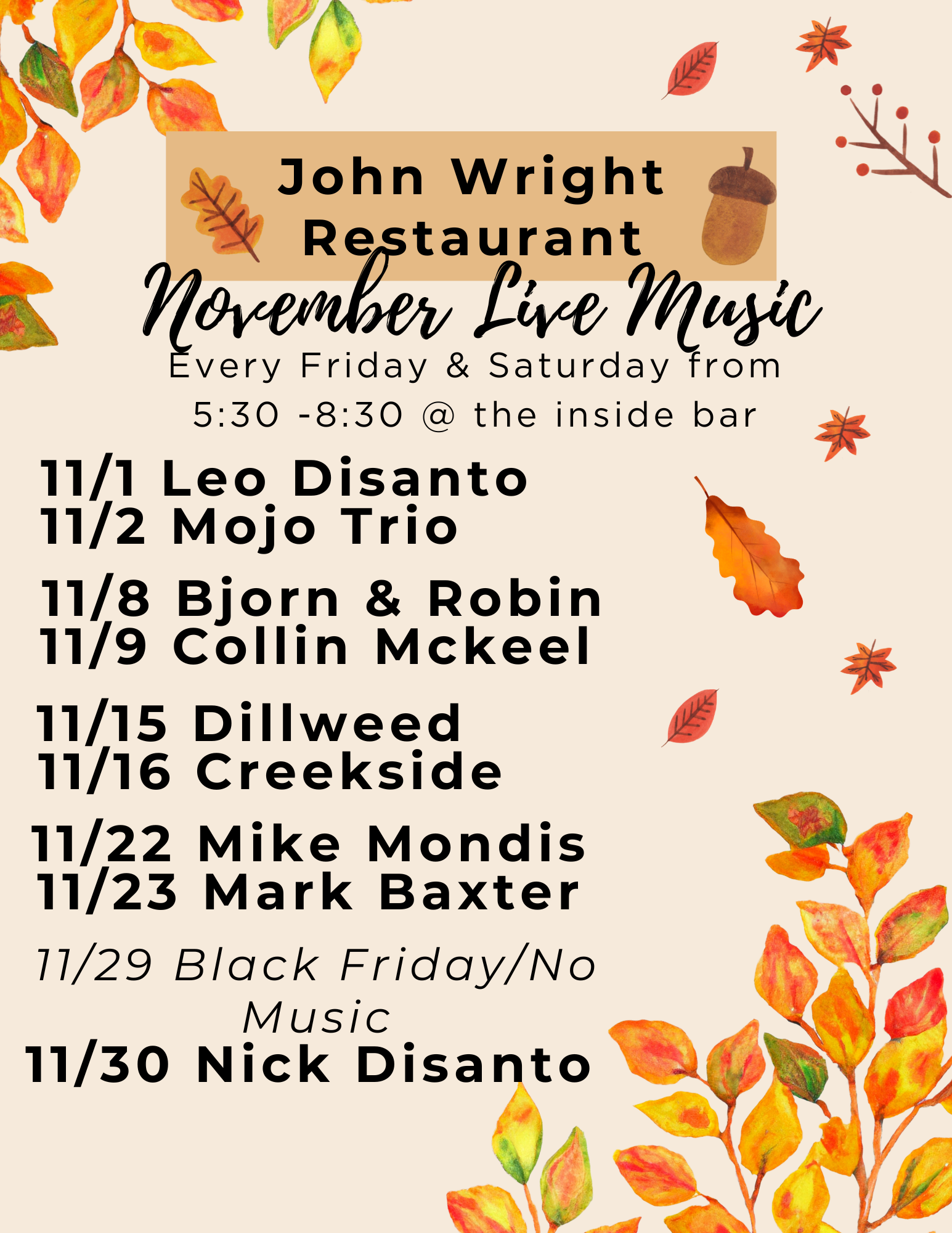 November Live Music