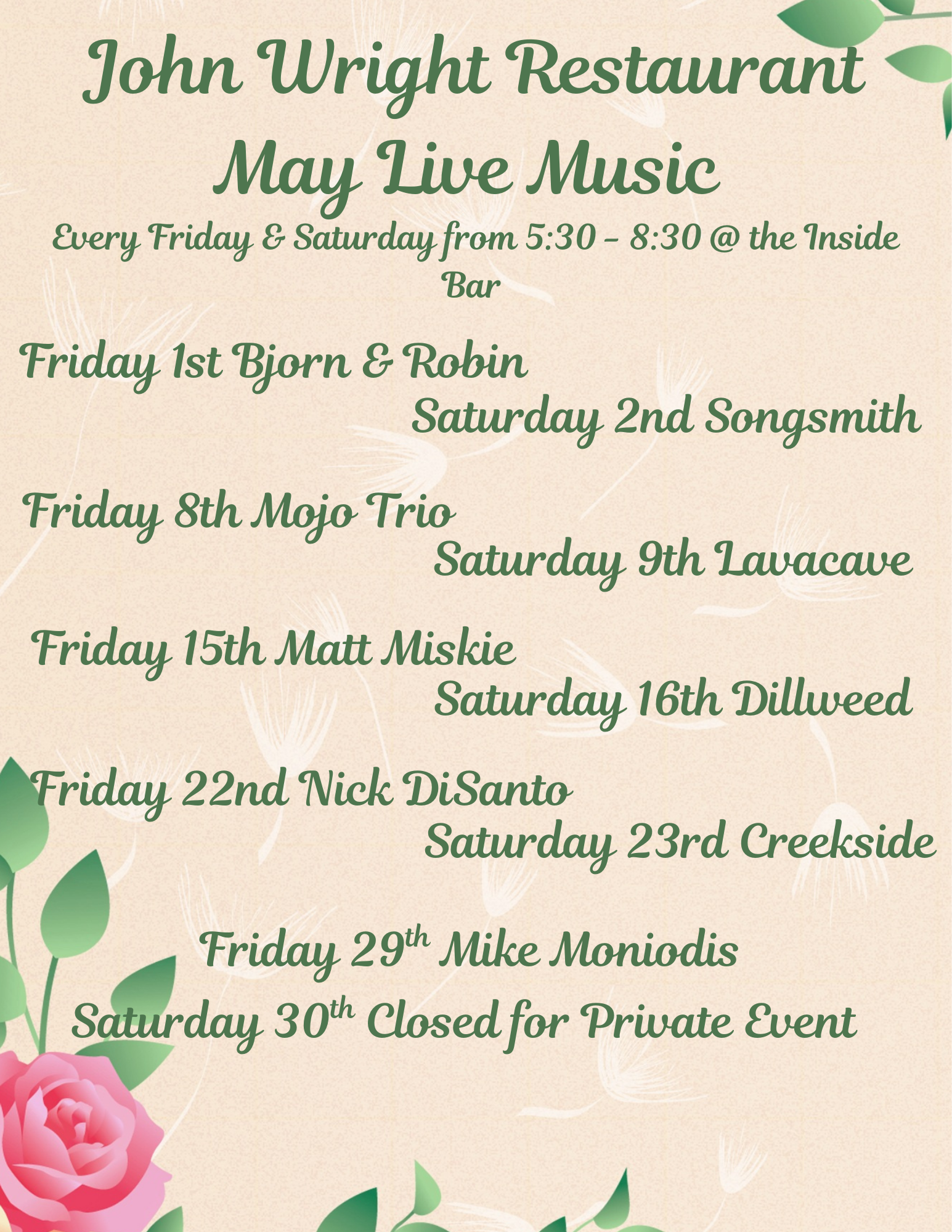 John Wright Restaurant Live Music (2)